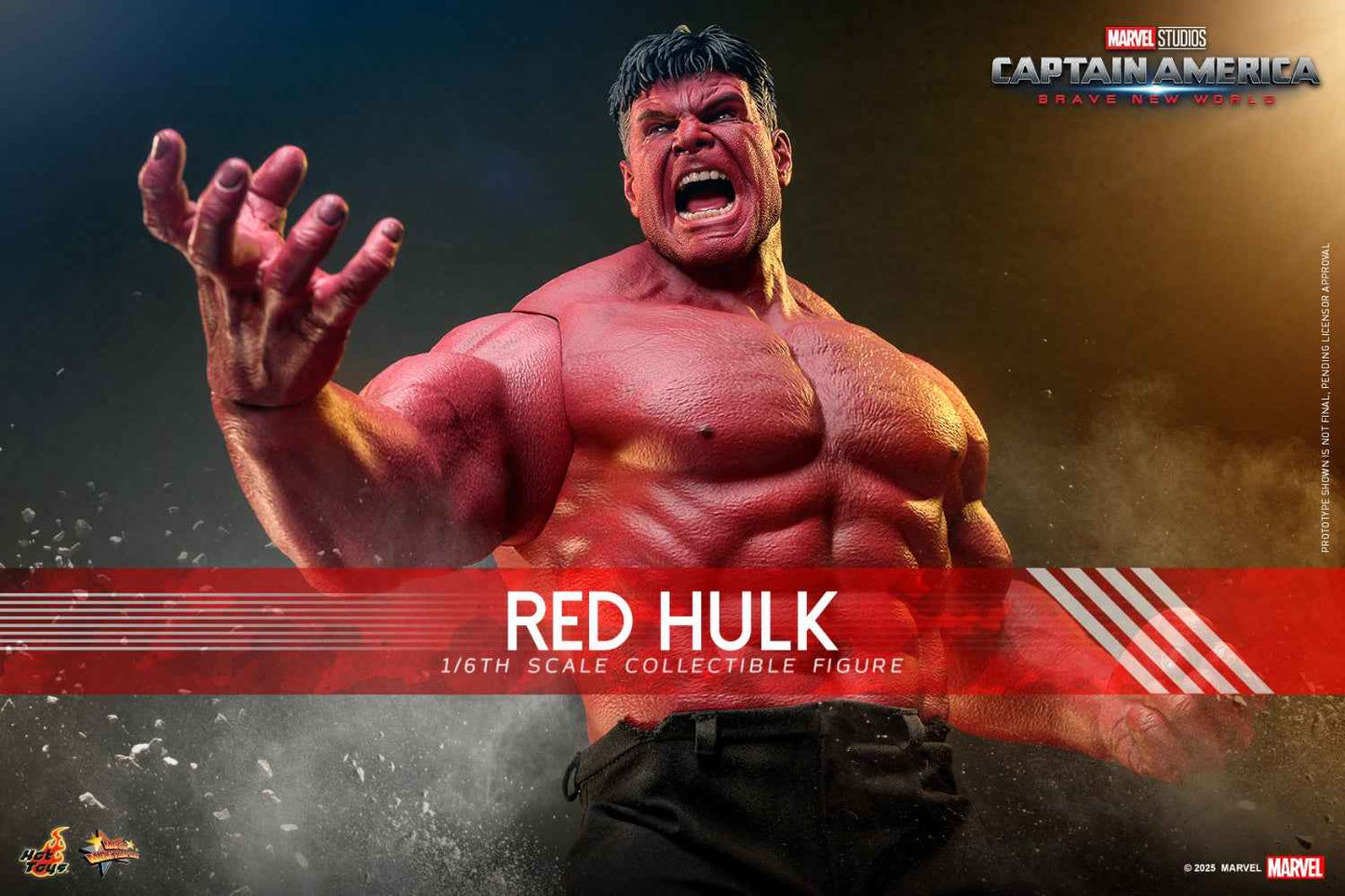 Marvel ~ Hot Toys ~ Red Hulk "Captain America: Brave New World" MMS797 ~ Licensed Action Figure - Santoryu Resins Collectors