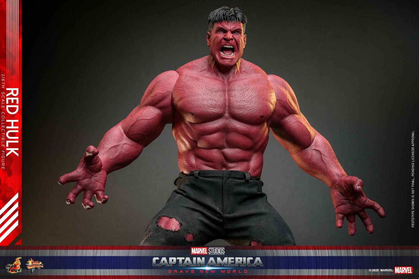Marvel ~ Hot Toys ~ Red Hulk "Captain America: Brave New World" MMS797 ~ Licensed Action Figure - Santoryu Resins Collectors