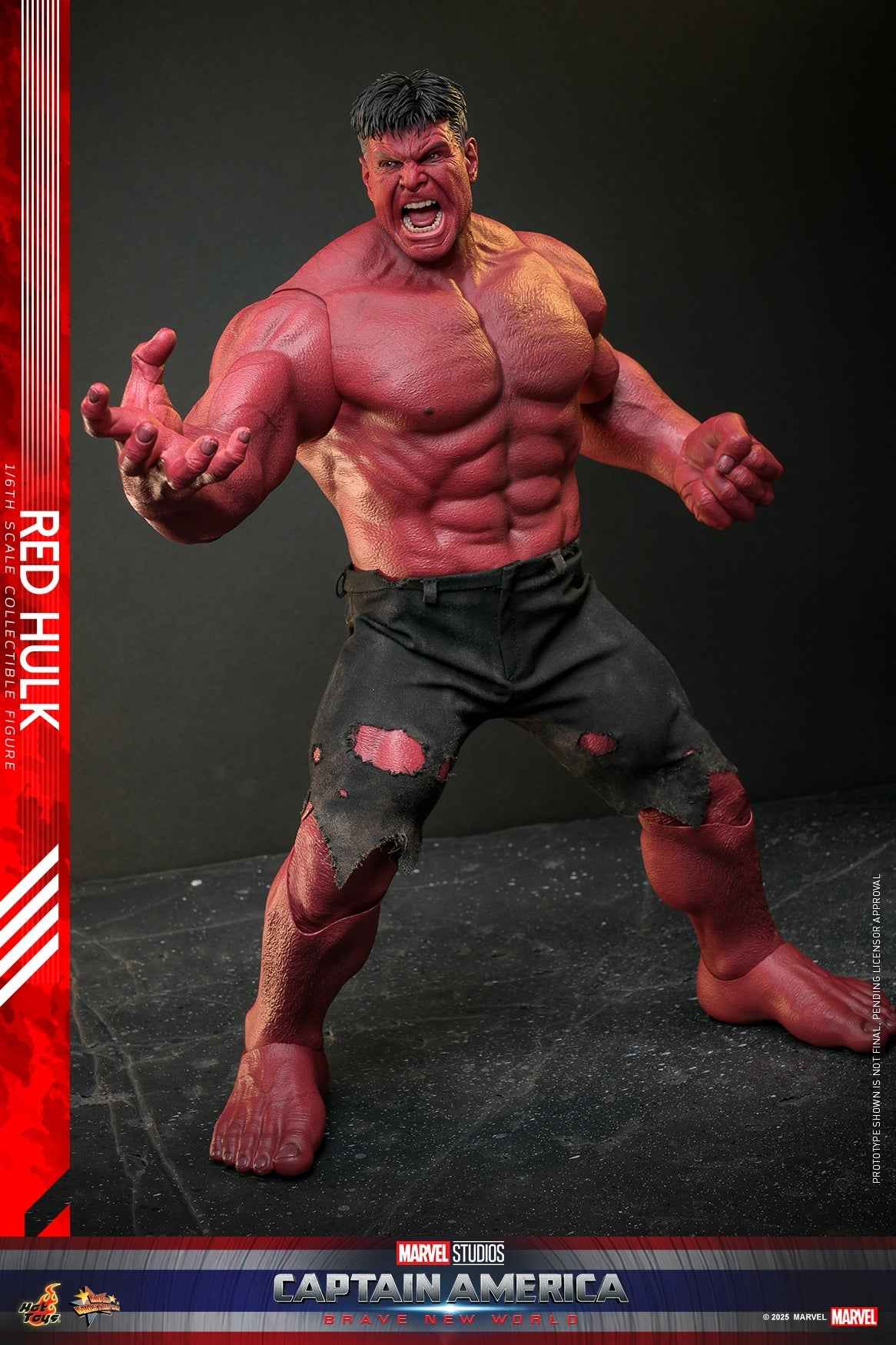 Marvel ~ Hot Toys ~ Red Hulk "Captain America: Brave New World" MMS797 ~ Licensed Action Figure - Santoryu Resins Collectors
