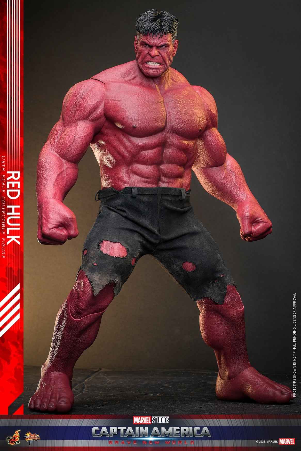 Marvel ~ Hot Toys ~ Red Hulk "Captain America: Brave New World" MMS797 ~ Licensed Action Figure - Santoryu Resins Collectors