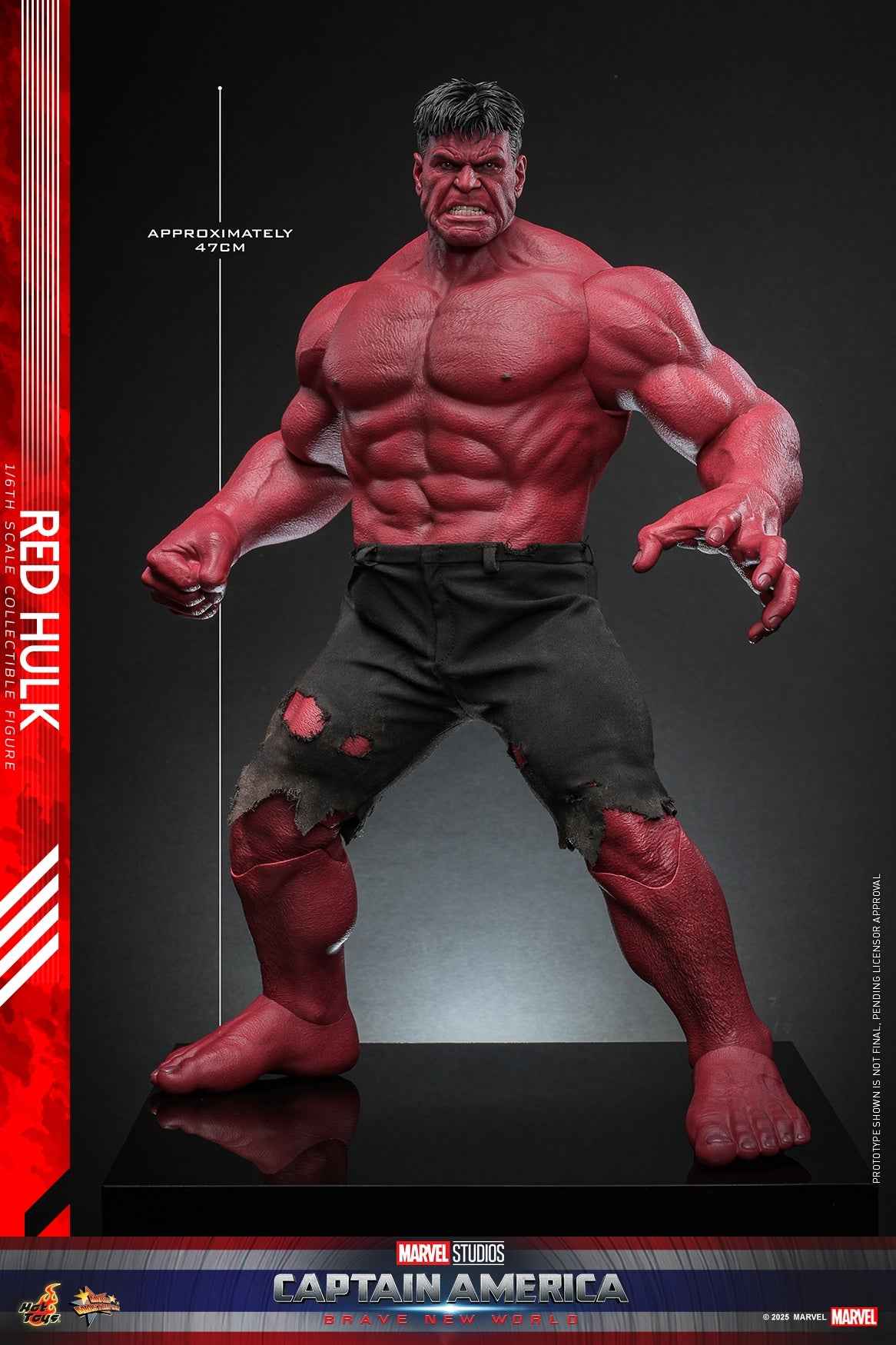 Marvel ~ Hot Toys ~ Red Hulk "Captain America: Brave New World" MMS797 ~ Licensed Action Figure - Santoryu Resins Collectors