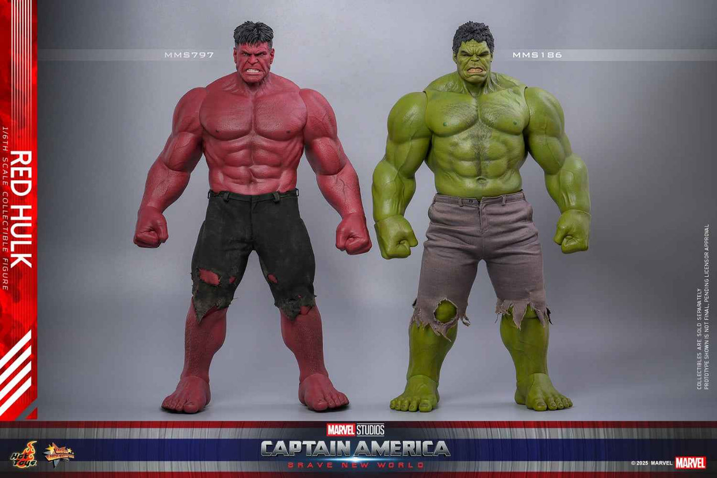 Marvel ~ Hot Toys ~ Red Hulk "Captain America: Brave New World" MMS797 ~ Licensed Action Figure - Santoryu Resins Collectors