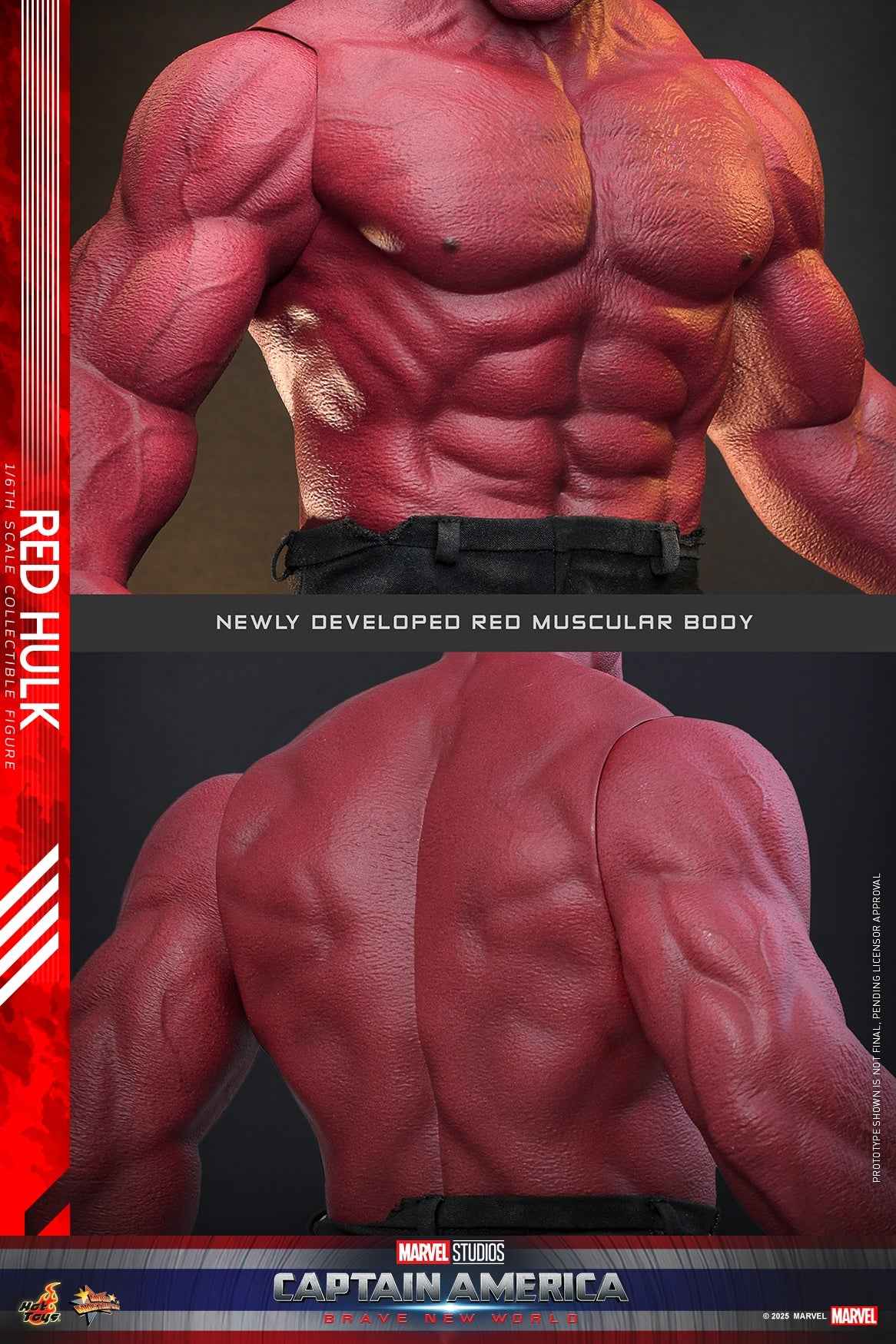 Marvel ~ Hot Toys ~ Red Hulk "Captain America: Brave New World" MMS797 ~ Licensed Action Figure - Santoryu Resins Collectors
