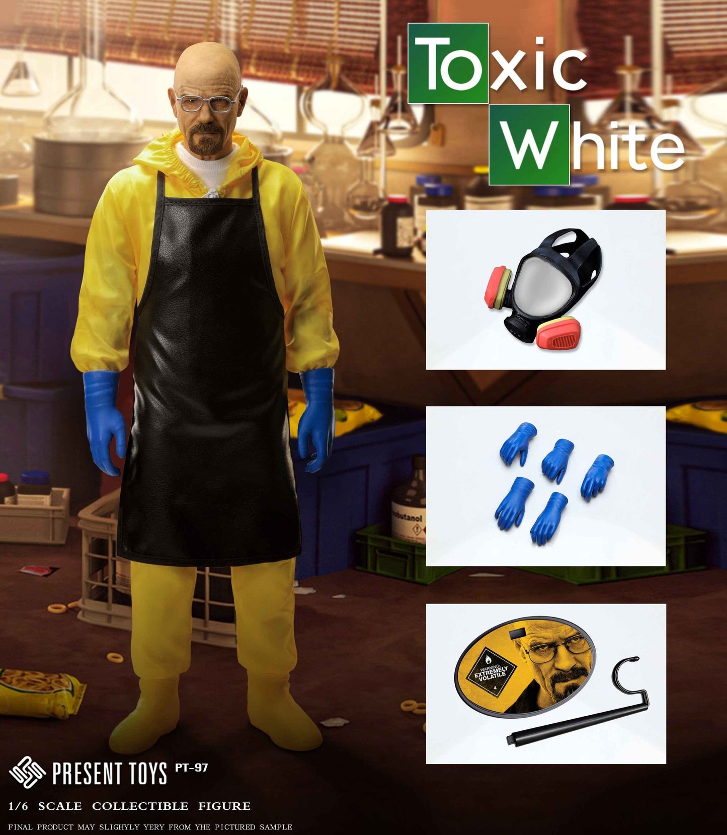 Breaking Bad PRESENT TOYS Walter White PT-SP97 & Jesse Pinkman PT-SP98 Drug Lab Scene Set PT-SP99 Licensed Action Figure