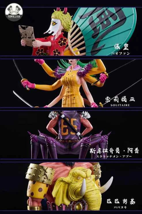 One Piece ~ Clone Studio ~ Babanuki x Solitaire x Daifugo x Bao Huang ~ Resin Statue - Santoryu Resins Collectors