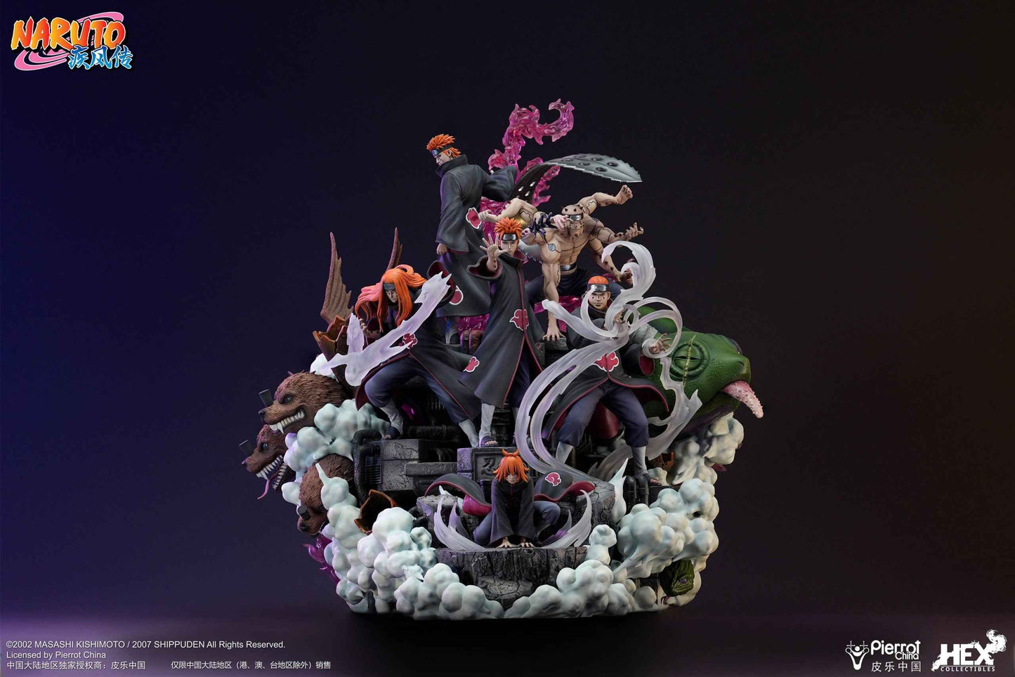 Naruto Shippuden ~ HEX Collectibles Studio ~ Naruto Diorama Statue "The Six Paths Of Pain" ~ Licensed Resin Statue - Santoryu Resins Collectors