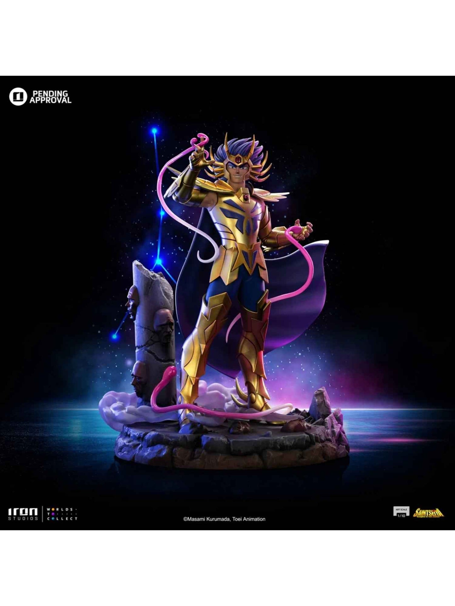 Saint Seiya ~ Iron Studio ~ Cancer Deathmask ~ Licensed Resin Statue - Santoryu Resins Collectors