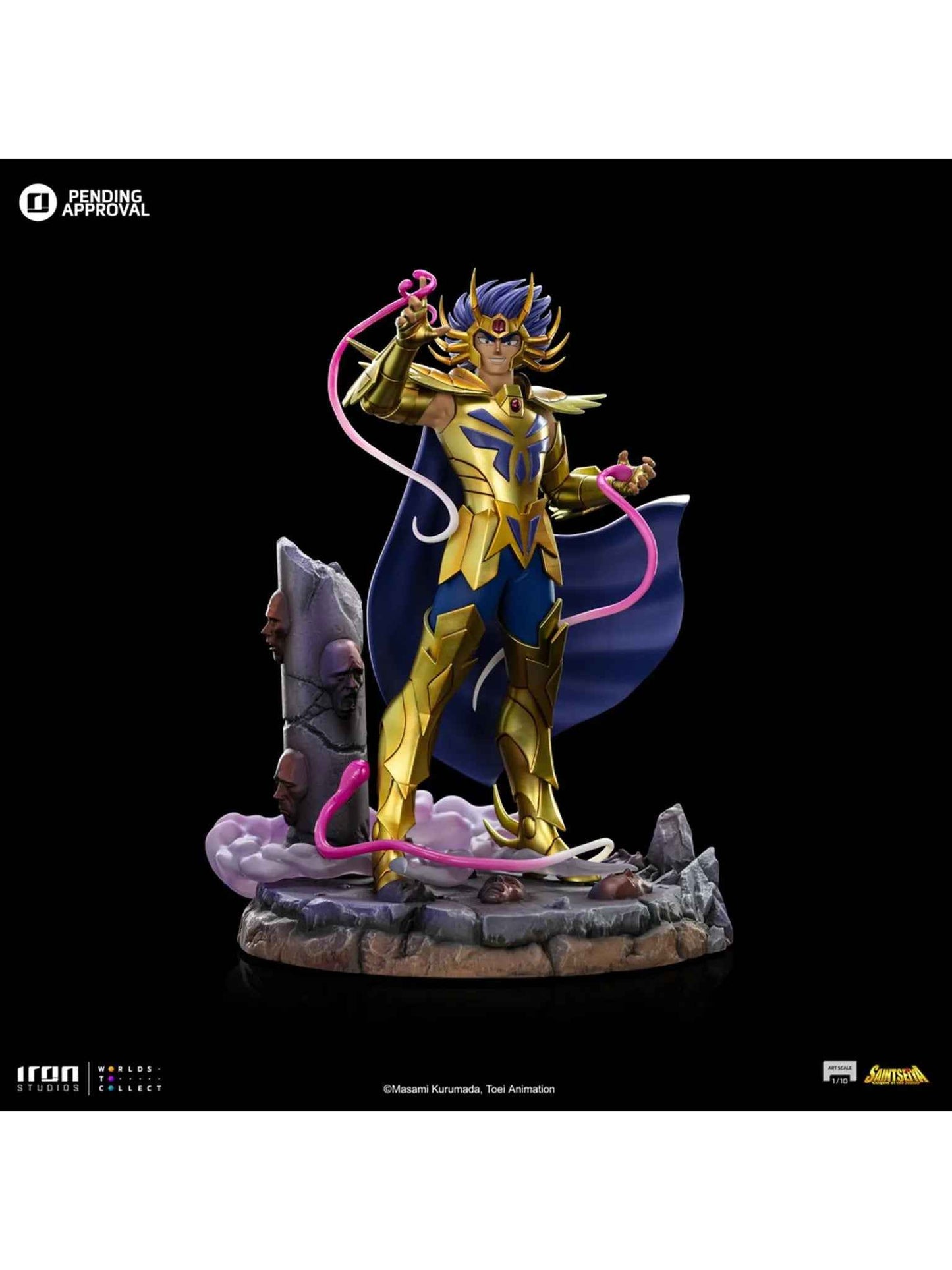 Saint Seiya ~ Iron Studio ~ Cancer Deathmask ~ Licensed Resin Statue - Santoryu Resins Collectors