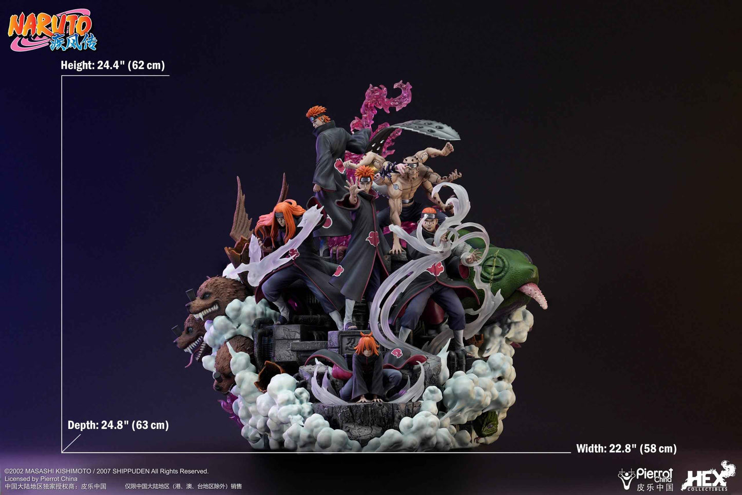 Naruto Shippuden ~ HEX Collectibles Studio ~ Naruto Diorama Statue "The Six Paths Of Pain" ~ Licensed Resin Statue - Santoryu Resins Collectors
