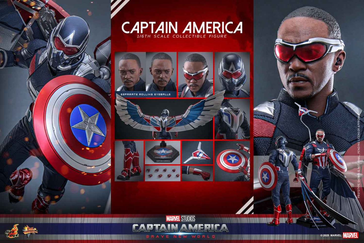 Marvel ~ Hot Toys ~ Captain America Brave New World ~ Licensed Action Figure - Santoryu Resins Collectors