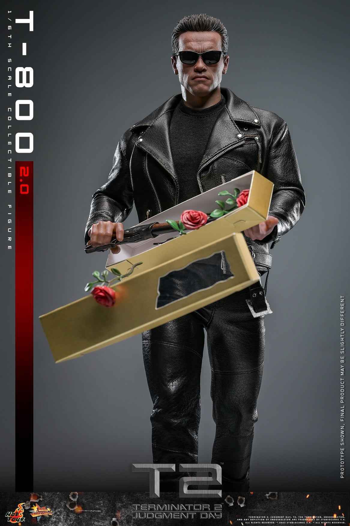 Terminator Hot Toys Terminator 2: Judgment Day T-800 2.0 MMS795 1/6 Licensed Action Figure