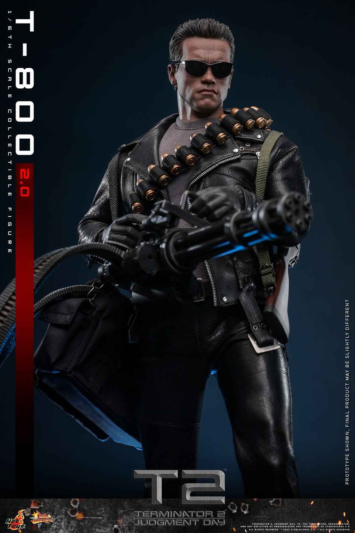 Terminator Hot Toys Terminator 2: Judgment Day T-800 2.0 MMS795 1/6 Licensed Action Figure