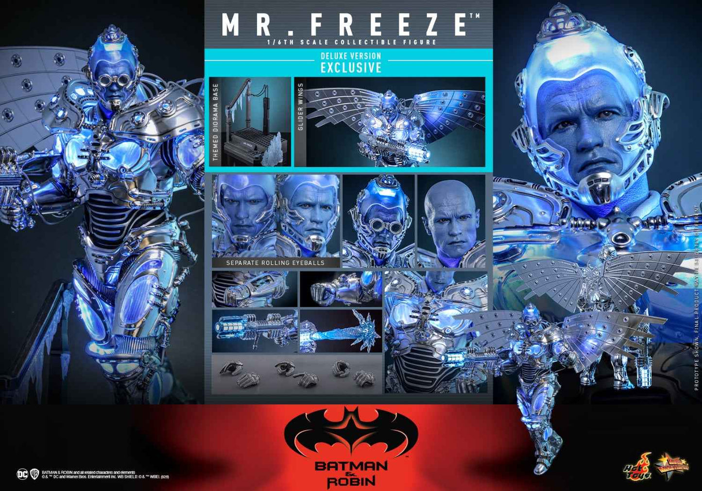 DC Comics ~ Hot Toys ~ "Batman and Robin" Mr. Freeze Regular Edition MMS799 & Deluxe Edition MMS800 ~ Licensed Action Figure - Santoryu Resins Collectors