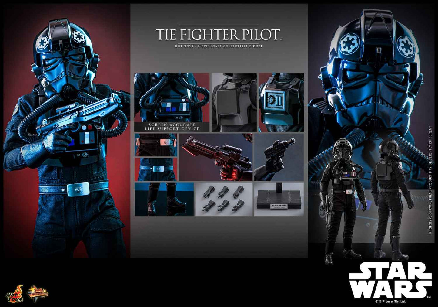 Star Wars ~ Hot Toys ~ Imperial TIE Fighter Pilot MMS798 ~ Licensed Action Figure - Santoryu Resins Collectors