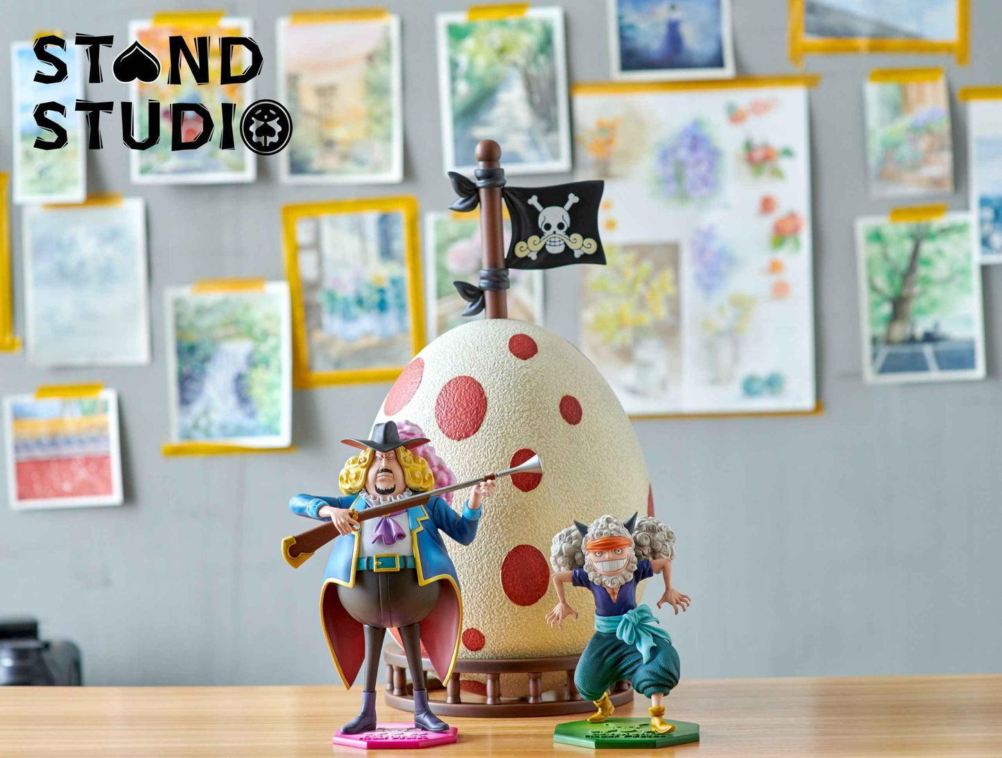 One Piece ~ Stand Studio ~ Petermoo + Bankuro + Egg ~ Resin Statues - Santoryu Resins Collectors