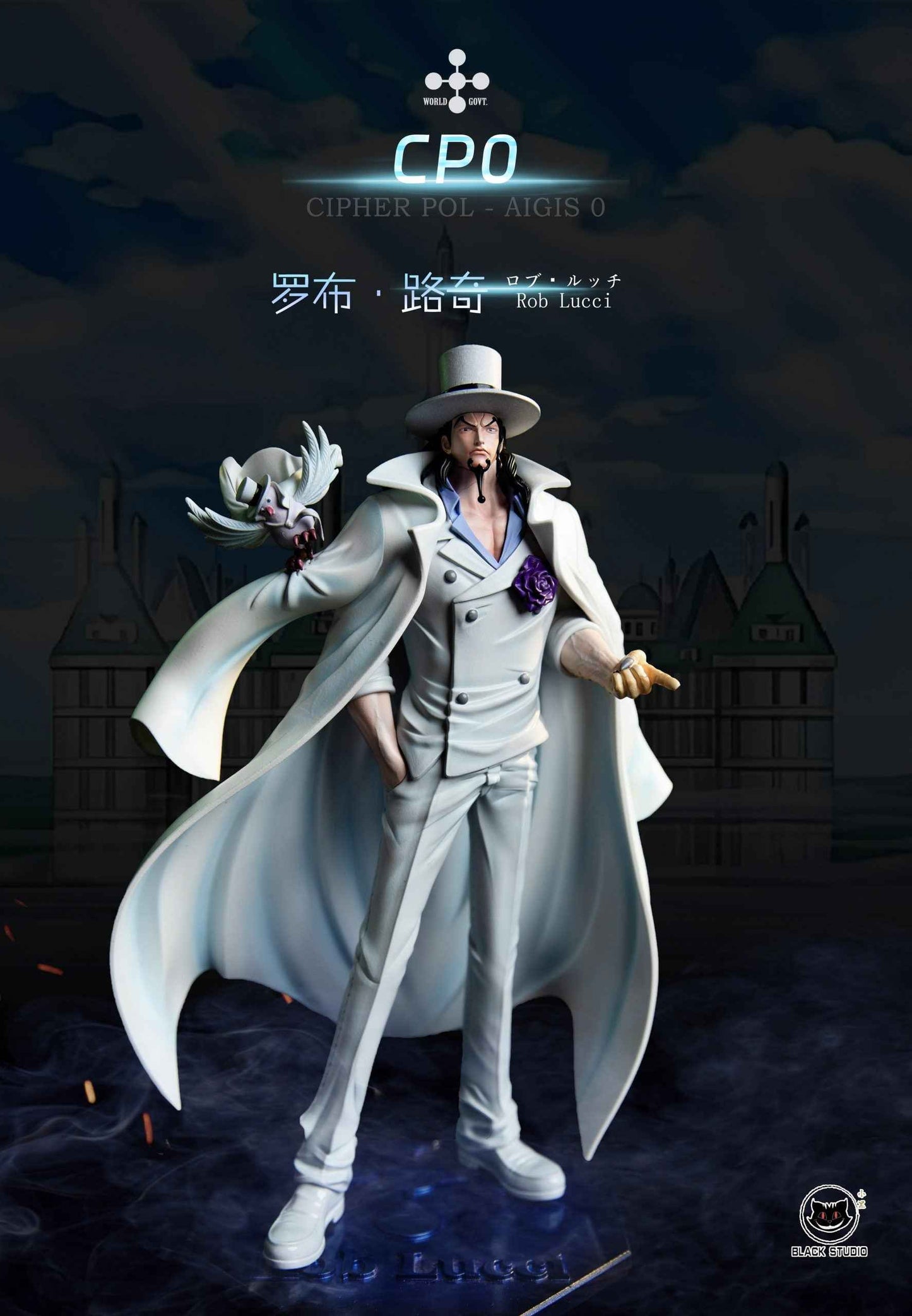 One Piece ~ Black Studio ~ Rob Lucci CP0 ~ Resin Statue - Santoryu Resins Collectors
