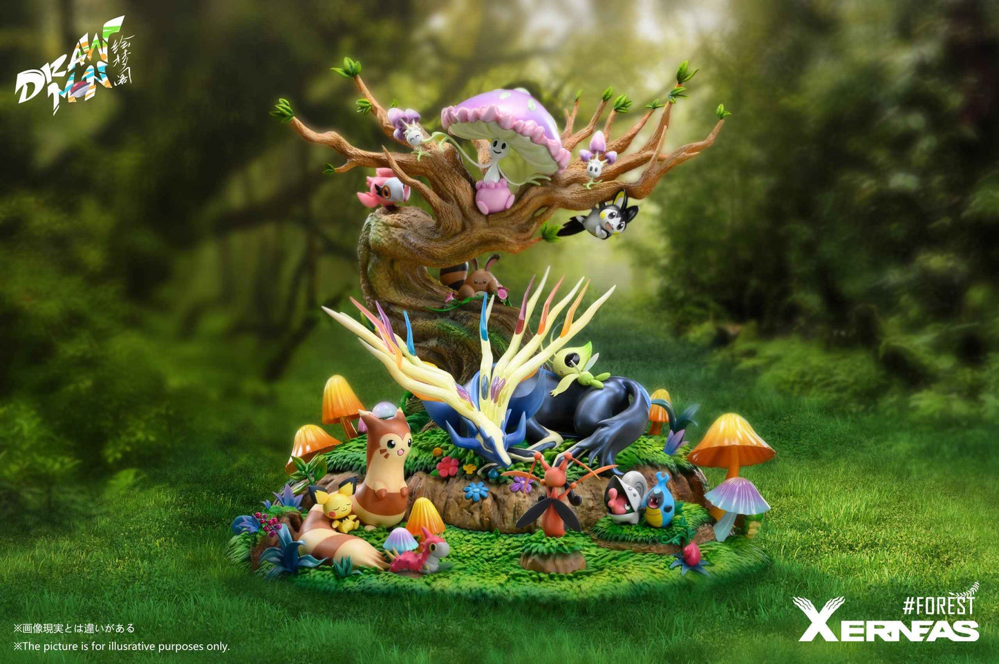 Pokémon ~ Drawmon Studio ~ Forest Xerneas ~ Resin Statue - Santoryu Resins Collectors