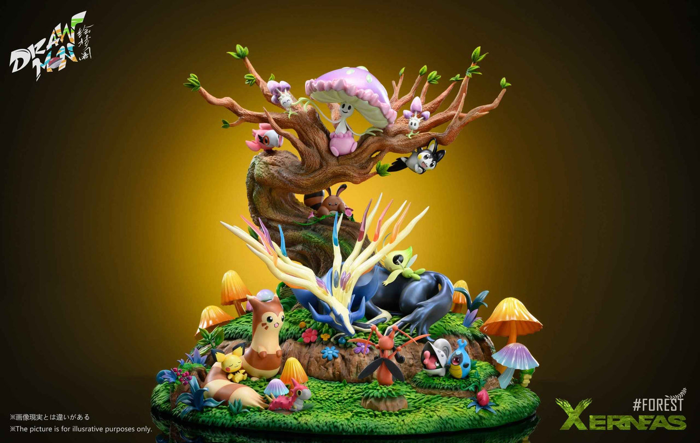 Pokémon ~ Drawmon Studio ~ Forest Xerneas ~ Resin Statue - Santoryu Resins Collectors