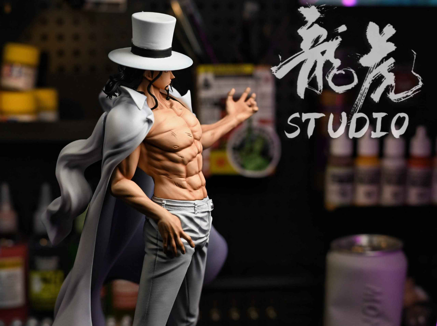 One Piece ~ Long Hu Studio ~ Rob Lucci CP0 Agent EX Version ~ Resin Statue