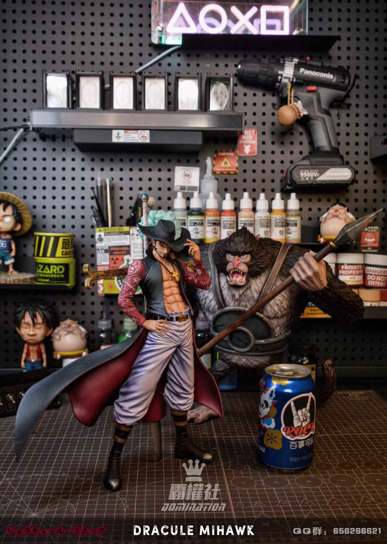One Piece ~ Domination Studio ~ Dracule Mihawk x Baboon ~ Resin Statue - Santoryu Resins Collectors