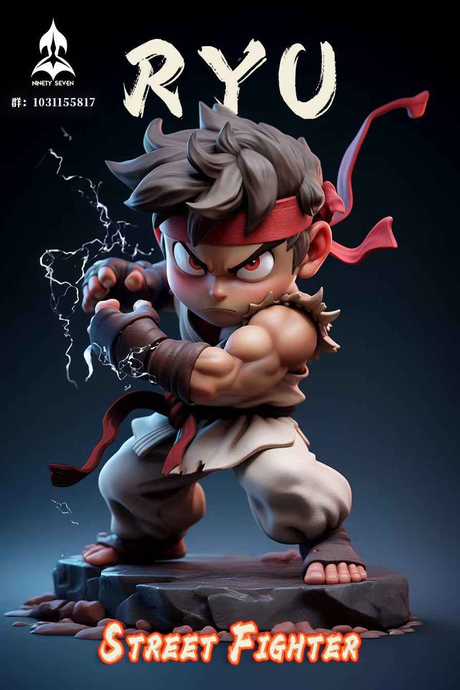 Street Fighter ~ Ninety Seven Studio ~ Ryu x Ken Chibi ~ Resin Statue - Santoryu Resins Collectors
