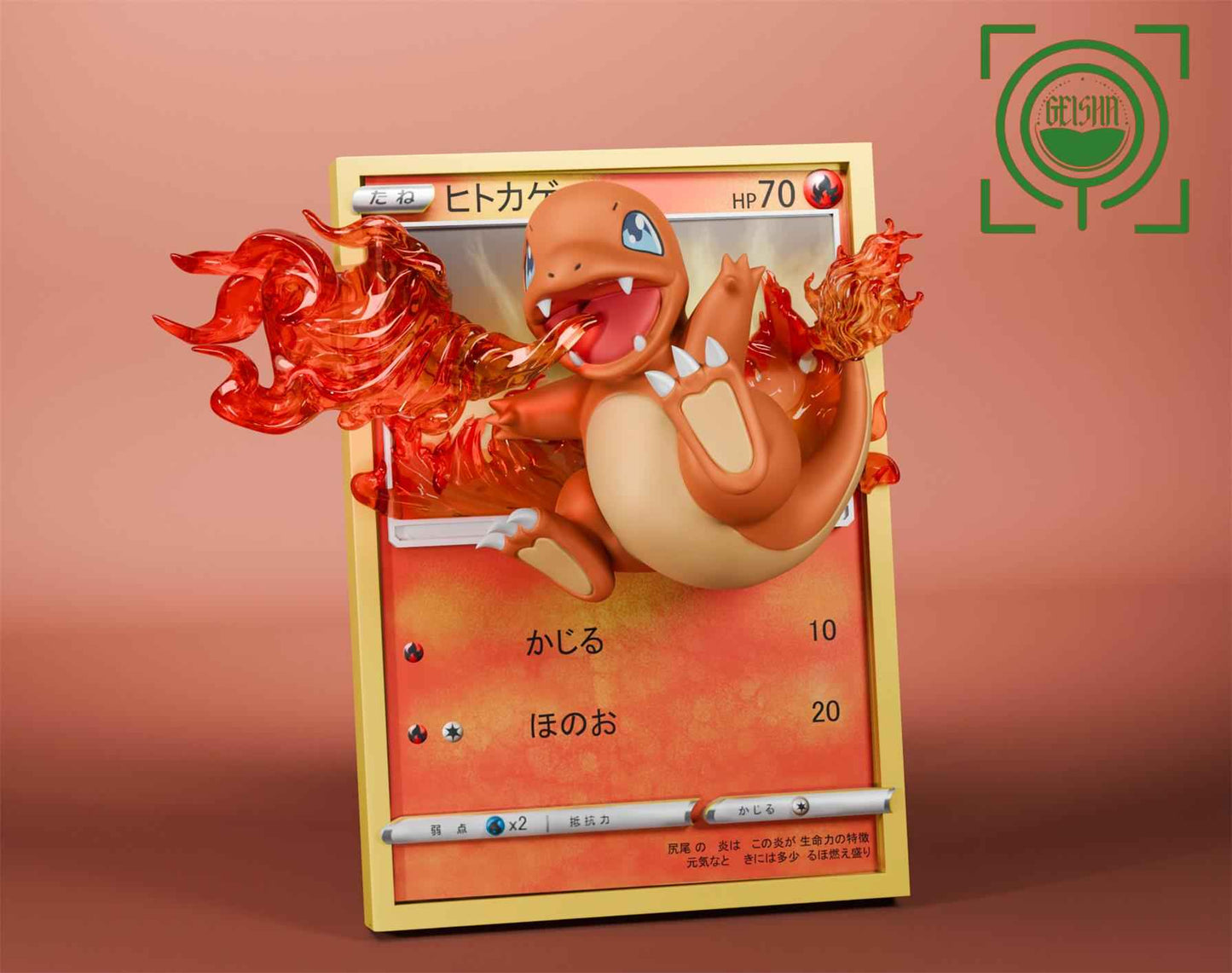 Pokémon ~ Geisha Studio ~ Charmander "Pokémon Card"~ Resin Statue - Santoryu Resins Collectors