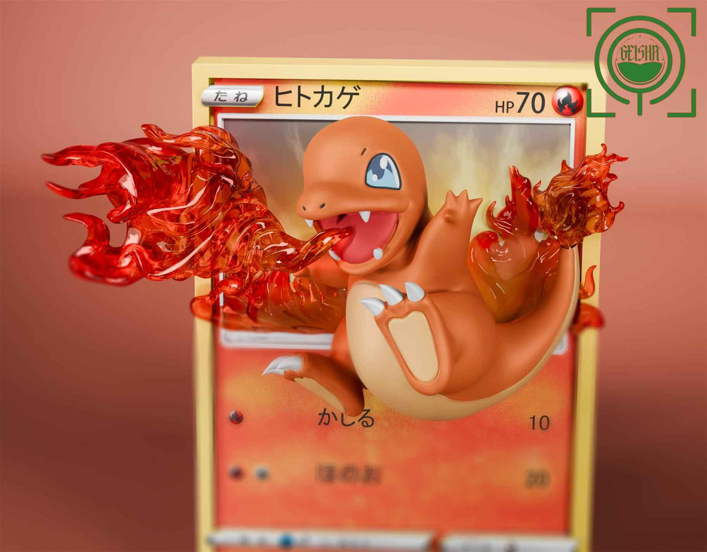 Pokémon ~ Geisha Studio ~ Charmander "Pokémon Card"~ Resin Statue - Santoryu Resins Collectors