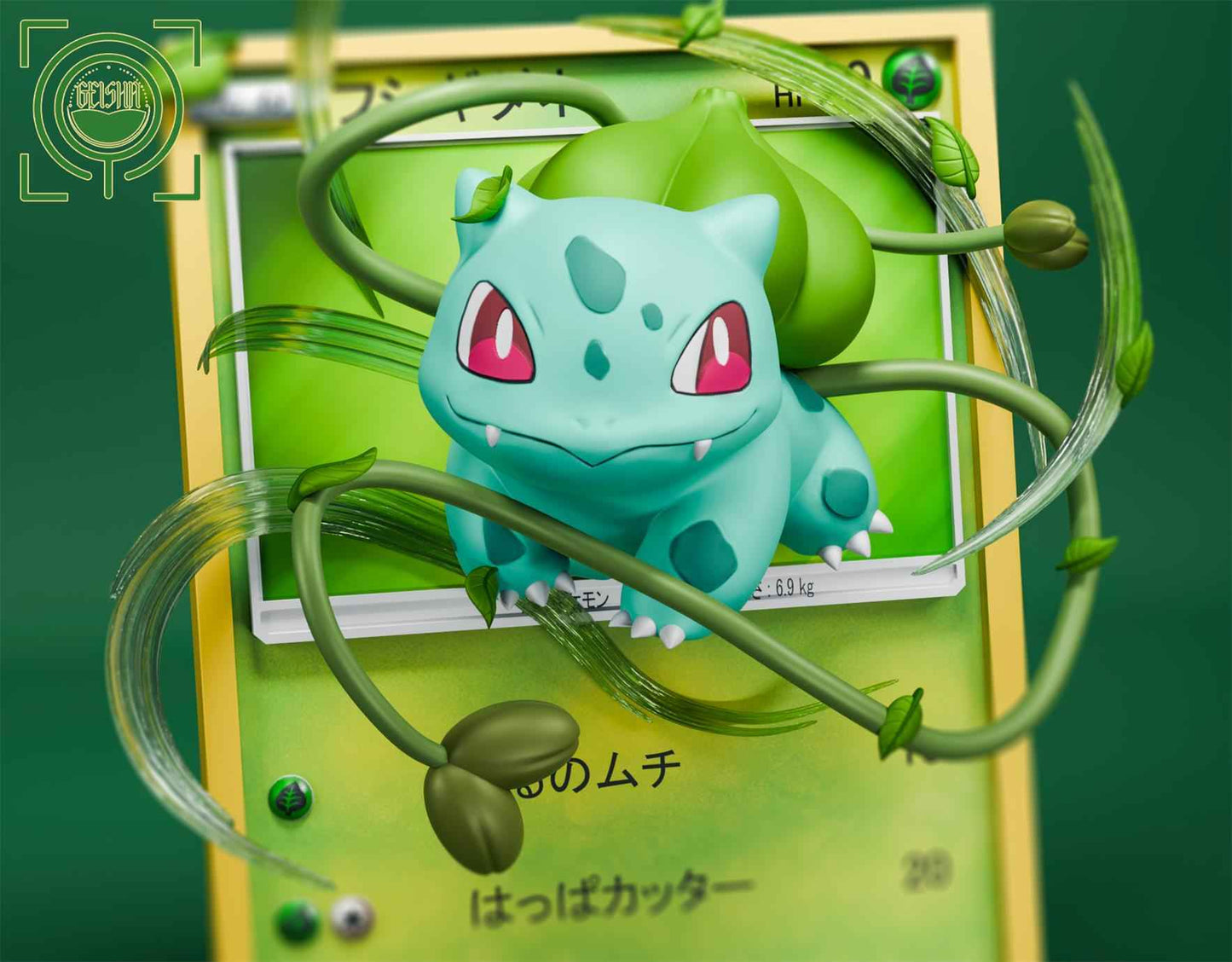Pokémon ~ Geisha Studio ~ Bulbasaur "Pokémon Card"~ Resin Statue - Santoryu Resins Collectors
