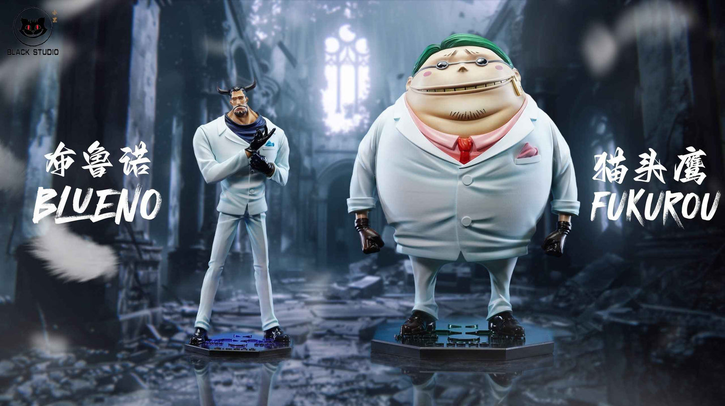 One Piece ~ Black Studio ~ Fukurou & Blueno CP0 ~ Resin Statue - Santoryu Resins Collectors