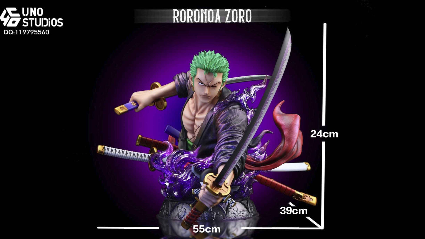 One Piece UNO Studio Roronoa Zoro Bust Resin Statue