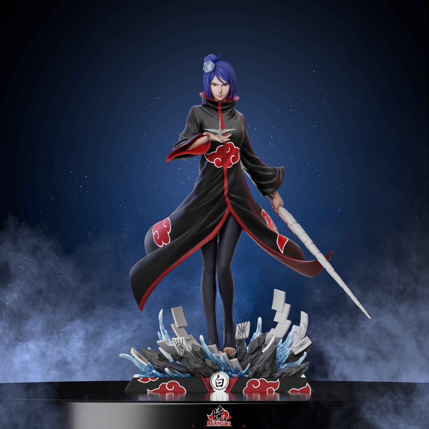 Naruto ~ Akatsuki Studio ~ Konan ~ Resin Statue - Santoryu Resins Collectors