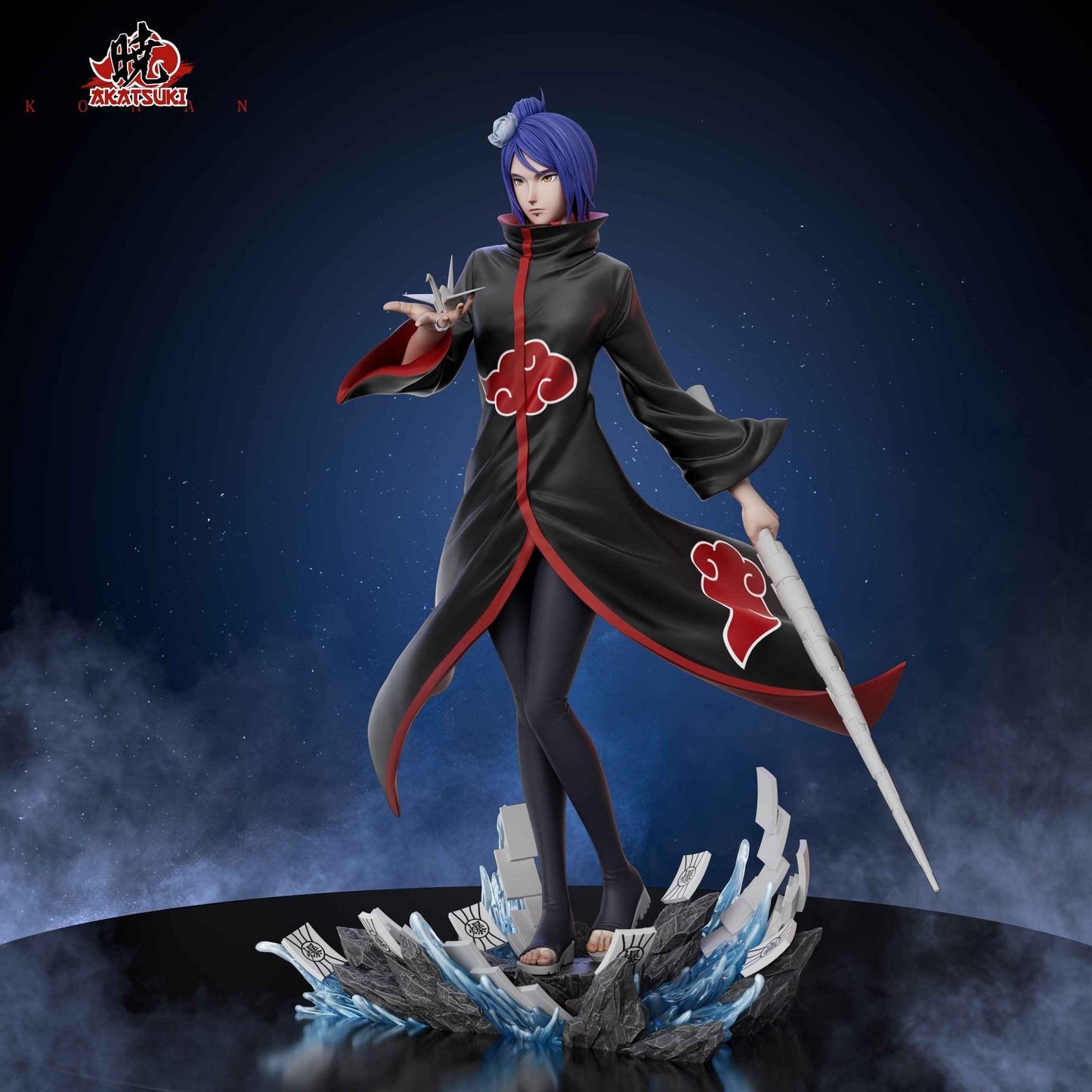 Naruto ~ Akatsuki Studio ~ Konan ~ Resin Statue - Santoryu Resins Collectors