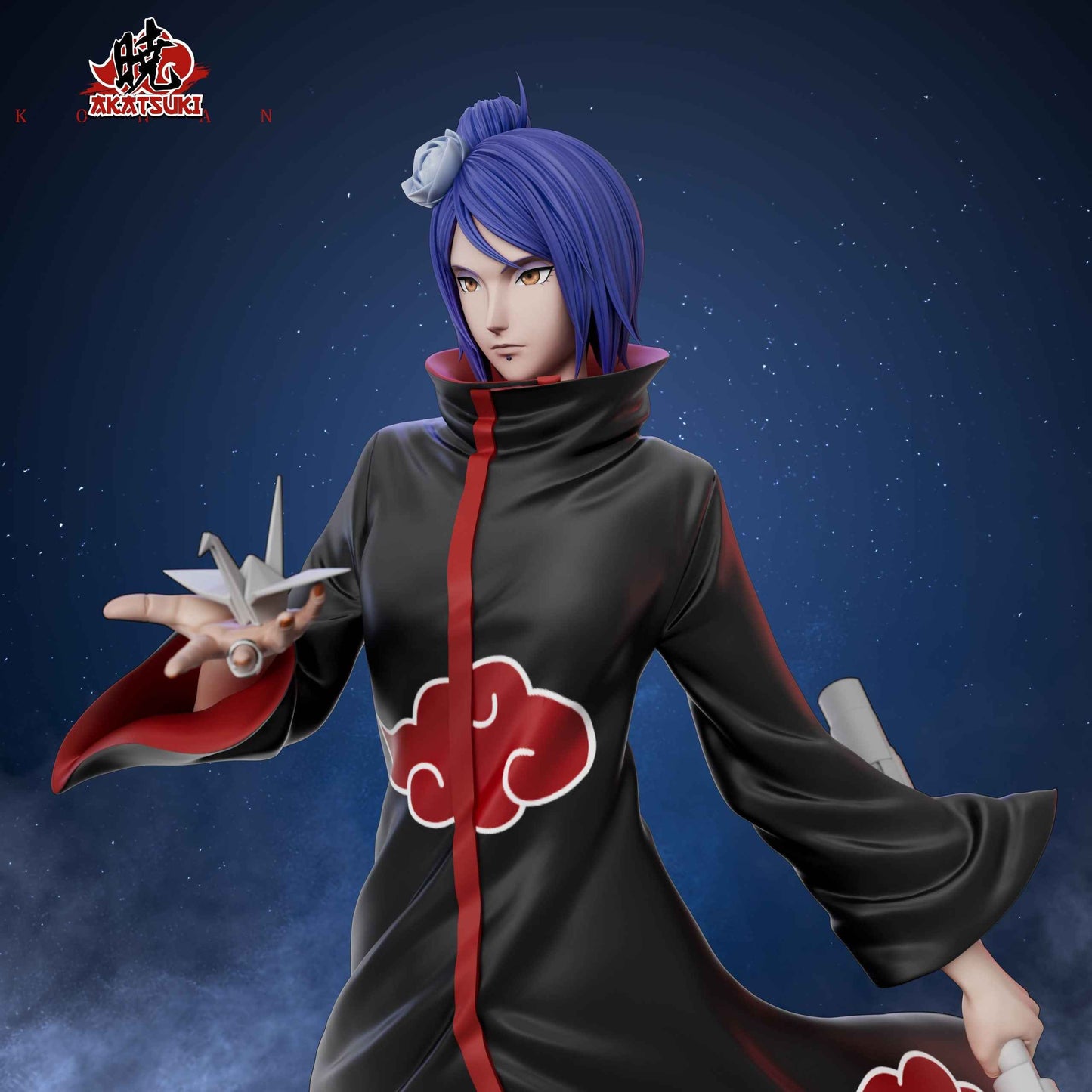 Naruto ~ Akatsuki Studio ~ Konan ~ Resin Statue - Santoryu Resins Collectors