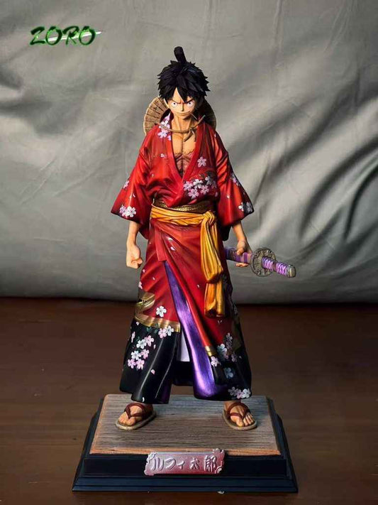 One Piece ~ Zoro Studio ~ Monkey D. Luffy Wano Kimono Outfit ~ Resin Statue - Santoryu Resins Collectors