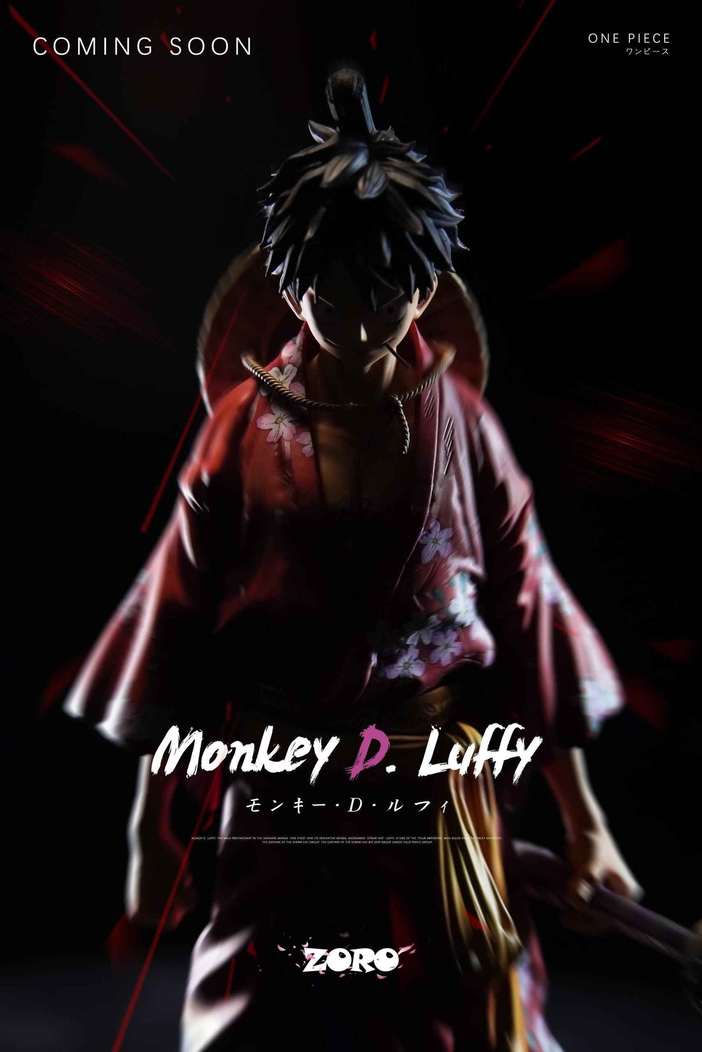 One Piece ~ Zoro Studio ~ Monkey D. Luffy Wano Kimono Outfit ~ Resin Statue - Santoryu Resins Collectors