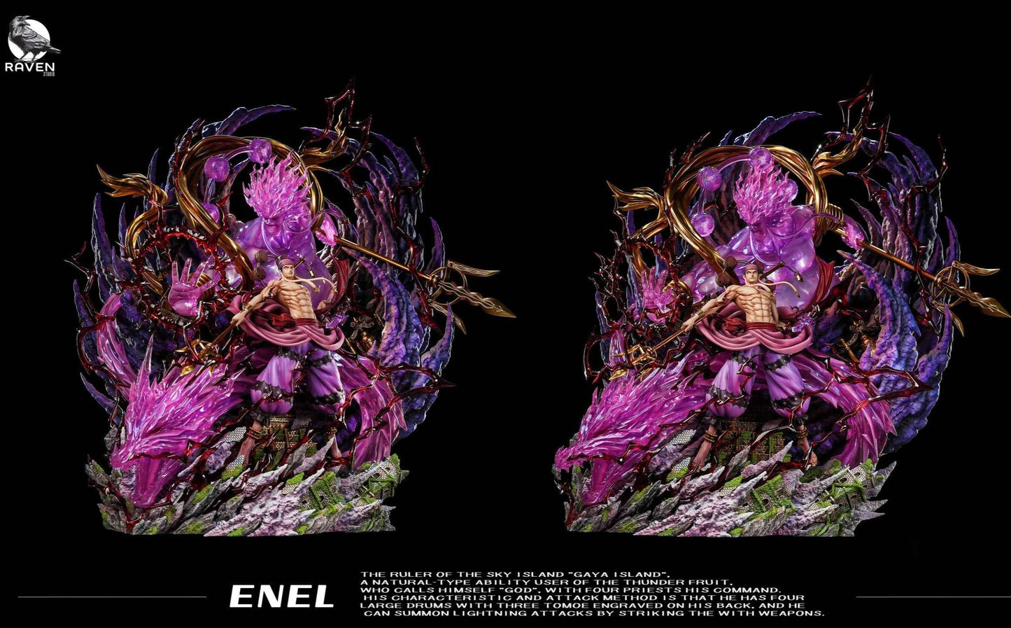 One Piece ~ Raven Studio ~ Enel "Eneru God of Skypiea" ~ Resin Statue - Santoryu Resins Collectors
