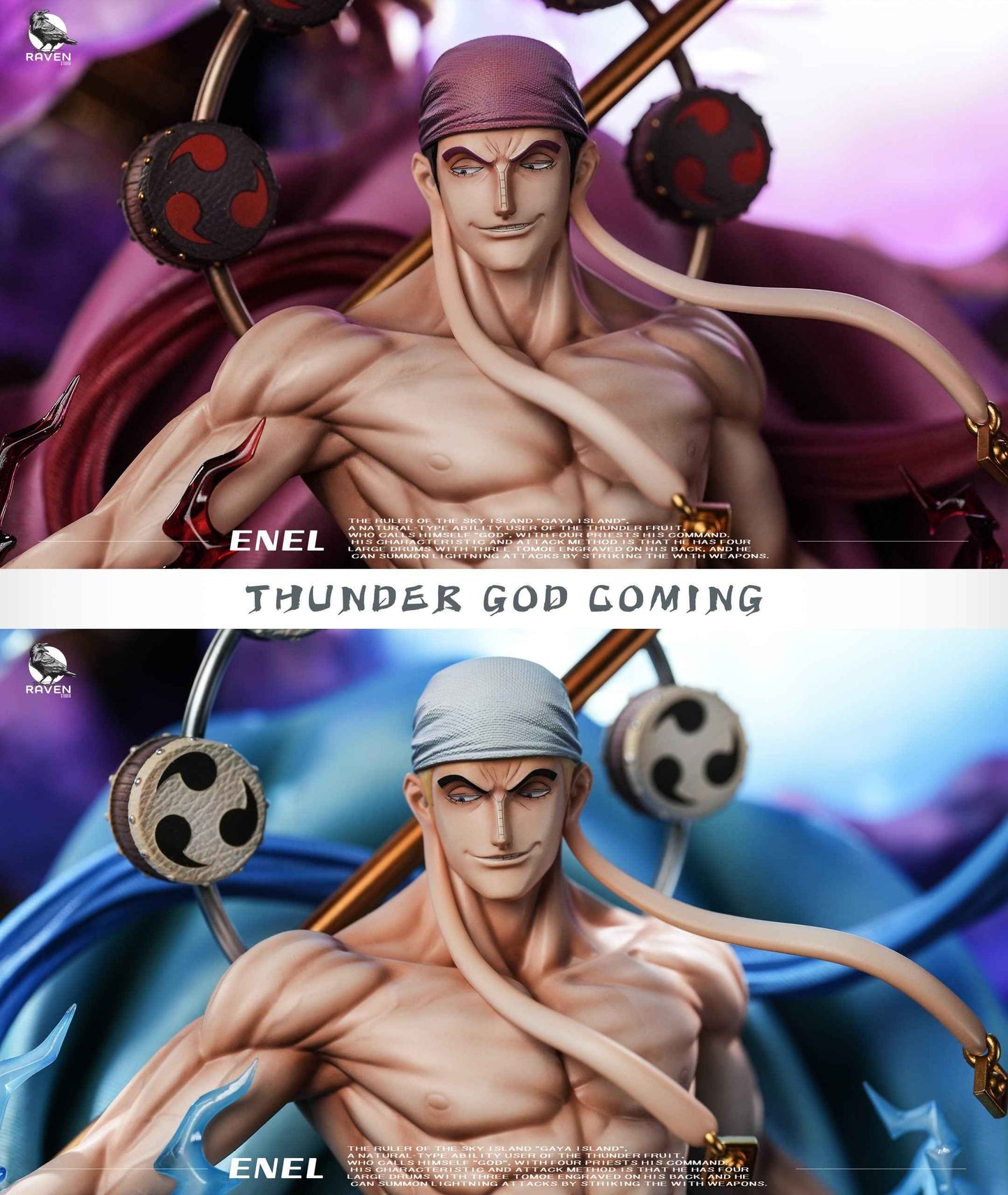 One Piece ~ Raven Studio ~ Enel "Eneru God of Skypiea" ~ Resin Statue - Santoryu Resins Collectors