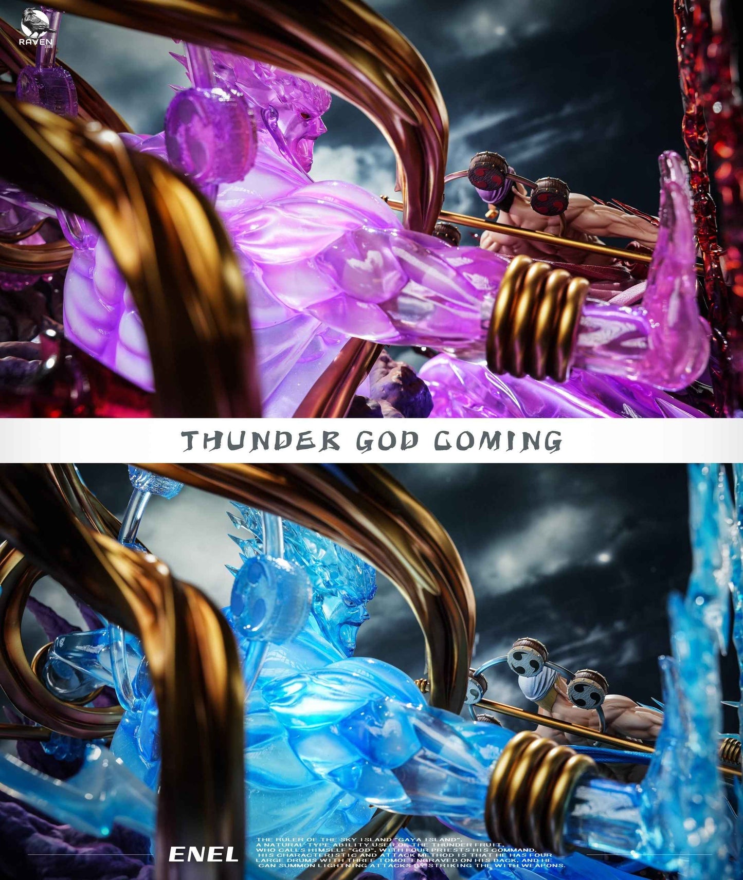One Piece ~ Raven Studio ~ Enel "Eneru God of Skypiea" ~ Resin Statue - Santoryu Resins Collectors