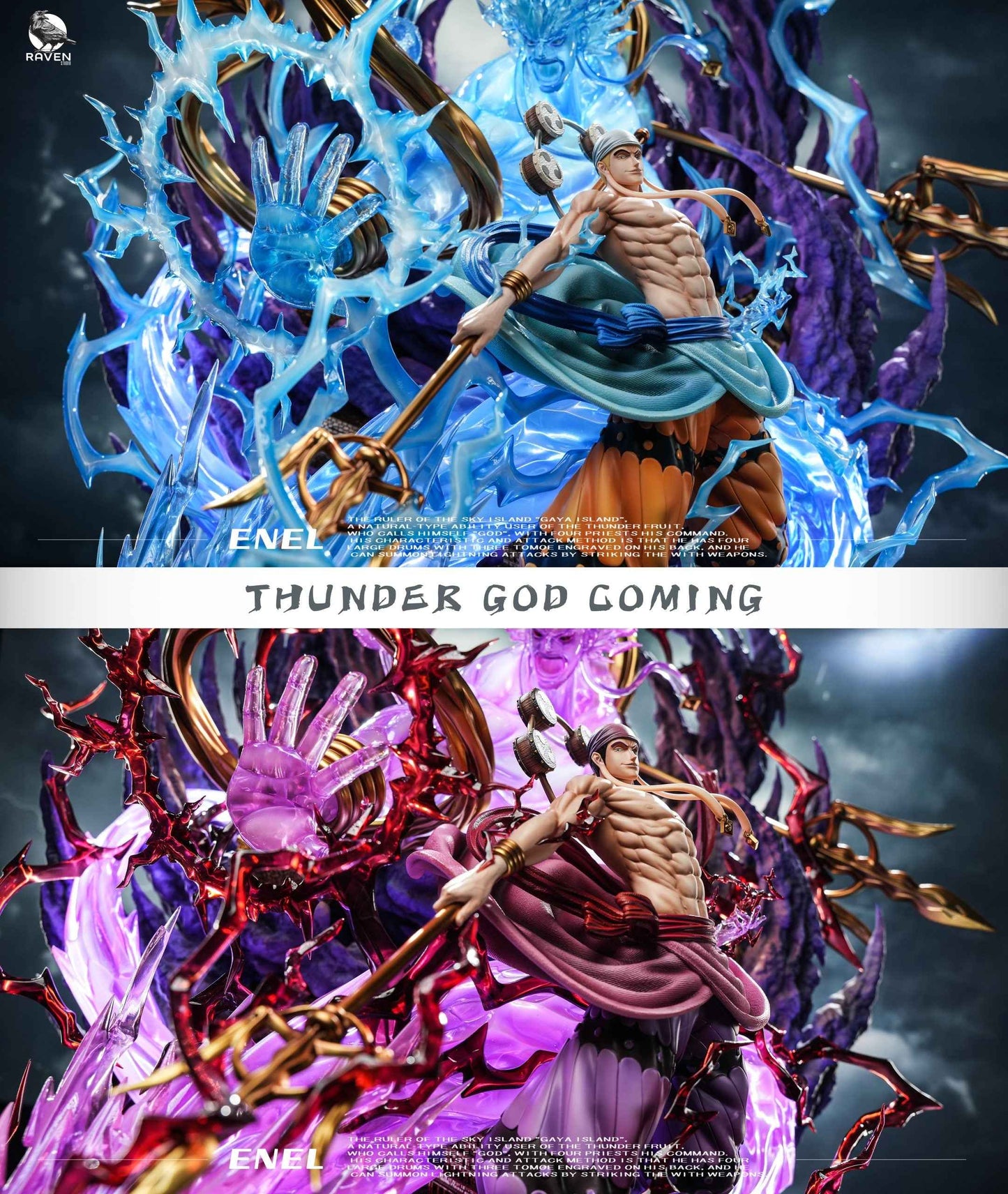One Piece ~ Raven Studio ~ Enel "Eneru God of Skypiea" ~ Resin Statue - Santoryu Resins Collectors
