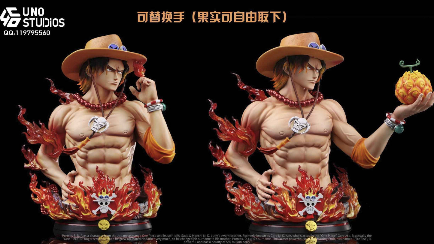 One Piece UNO Studio Portgas D. Ace Gol D. Ace Bust Resin Statue (Copy)