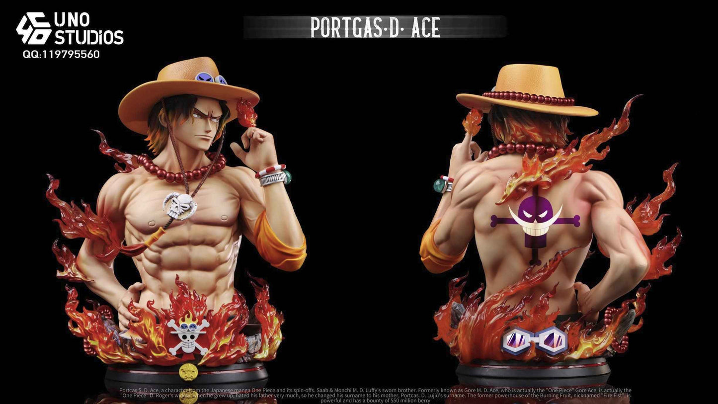 One Piece UNO Studio Portgas D. Ace Gol D. Ace Bust Resin Statue (Copy)