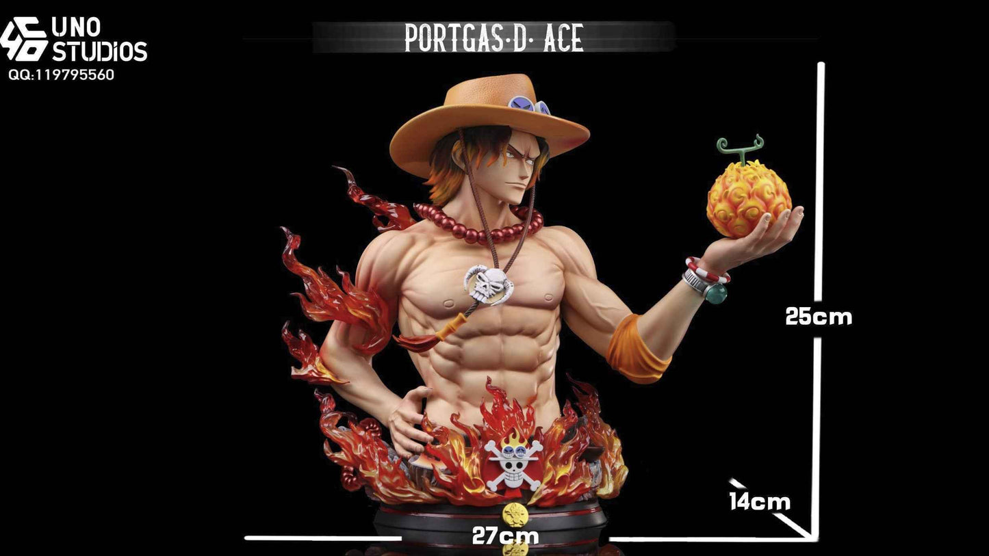 One Piece UNO Studio Portgas D. Ace Gol D. Ace Bust Resin Statue (Copy)