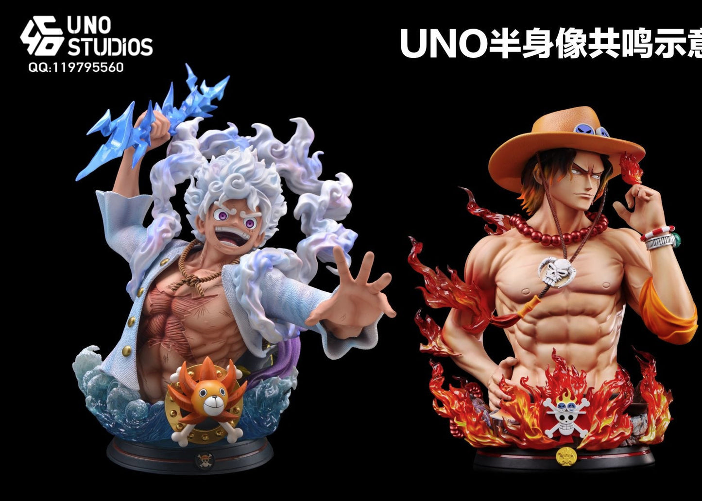 One Piece UNO Studio Monkey D. Luffy Nika Bust Resin Statue