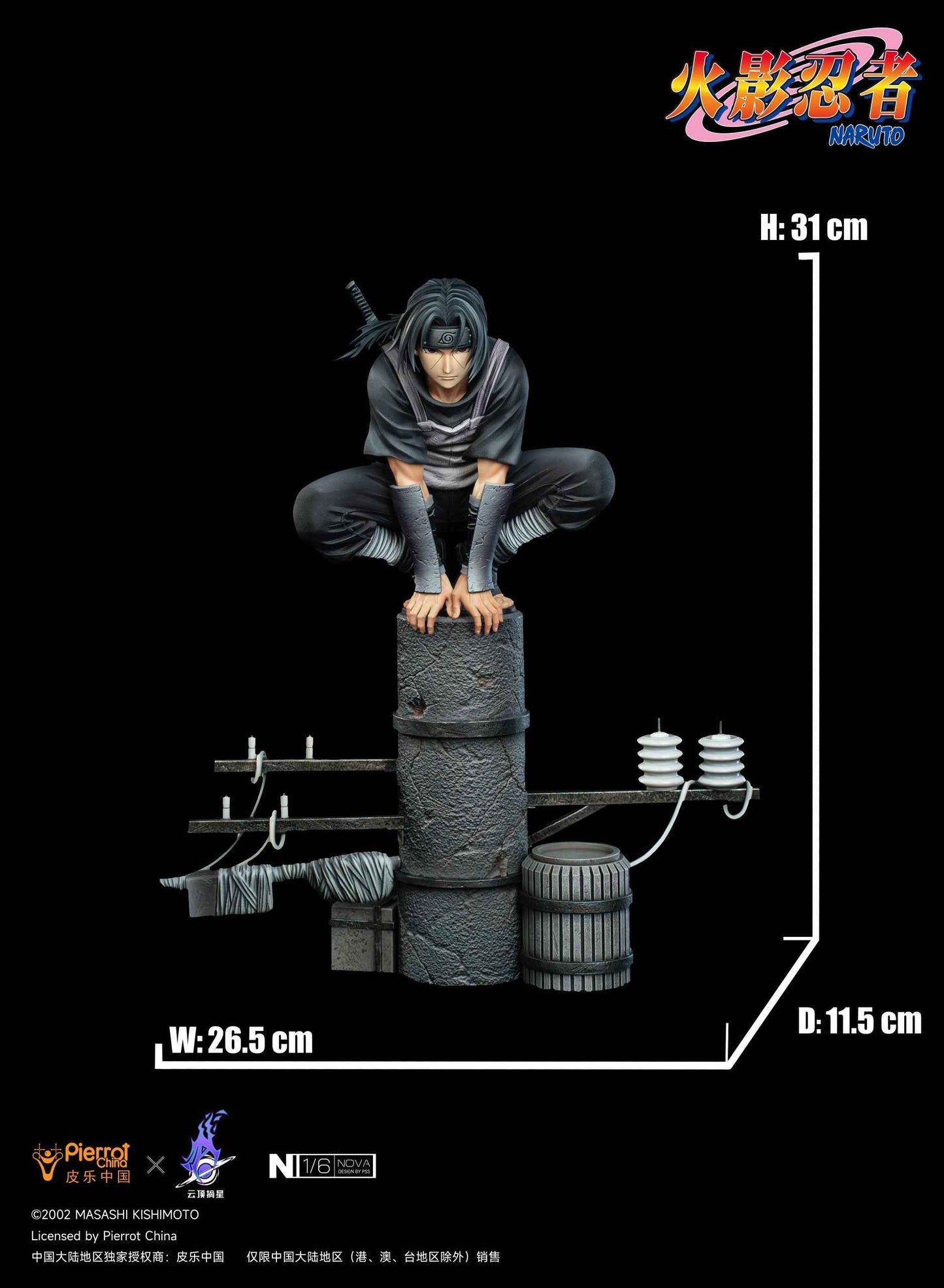 Naruto Shippuden ~ Pickstar Studio ~ Itachi Uchiha Anbu ~ Licensed Resin Statue - Santoryu Resins Collectors
