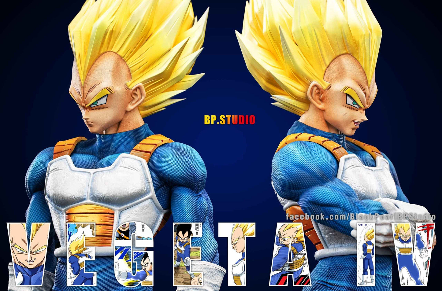 Dragon Ball ~ Black Pearl BP Studio ~ Vegeta "Androids Saga" ~ Resin Statue - Santoryu Resins Collectors