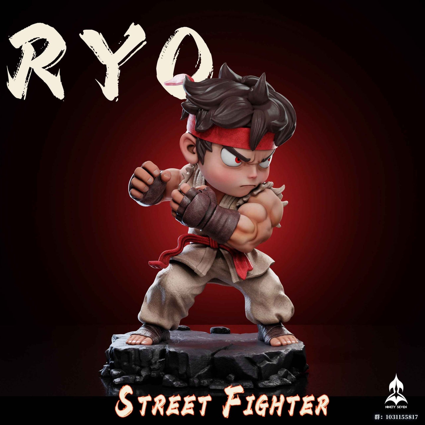 Street Fighter ~ Ninety Seven Studio ~ Ryu x Ken Chibi ~ Resin Statue - Santoryu Resins Collectors