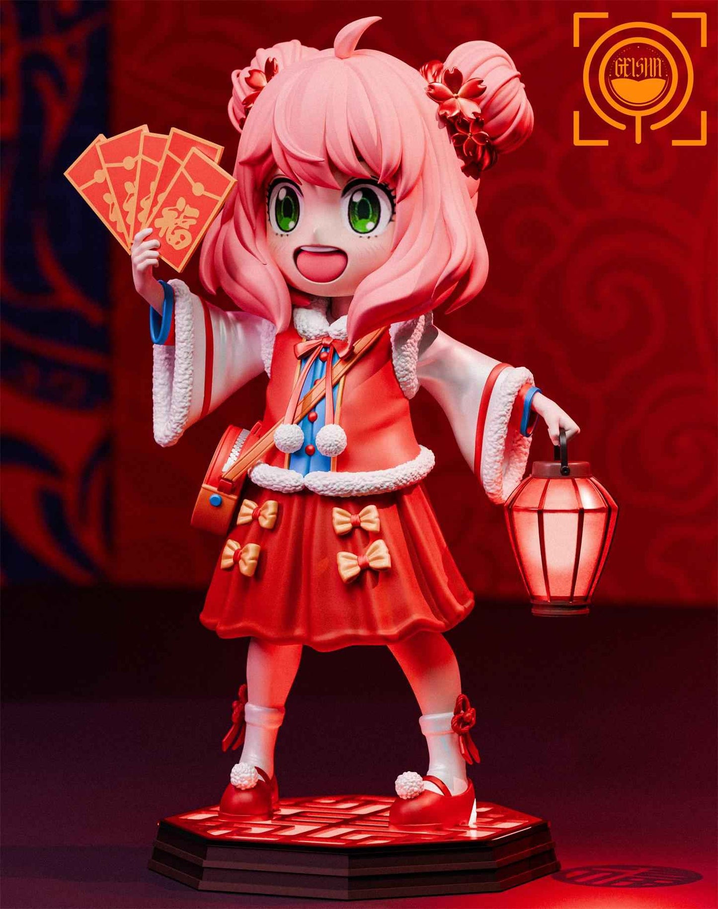 Spy x Family ~ Geisha Studio ~ Anya Forger Cosplay Five Blessings Arrive At The Door ~ Resin Statue - Santoryu Resins Collectors