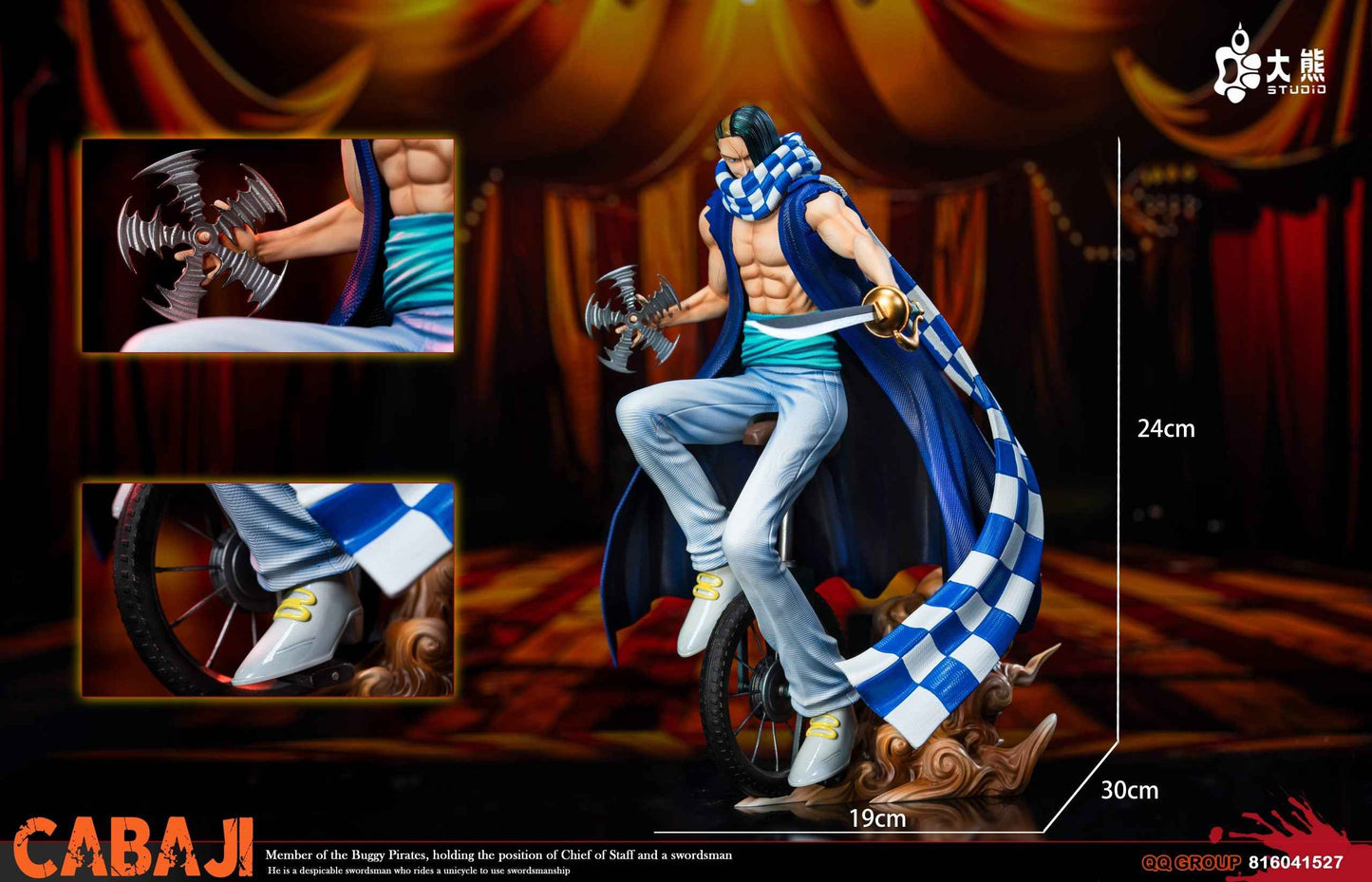 One Piece ~ DX Studio ~ Mohji x Cabaji ~ Resin Statue - Santoryu Resins Collectors