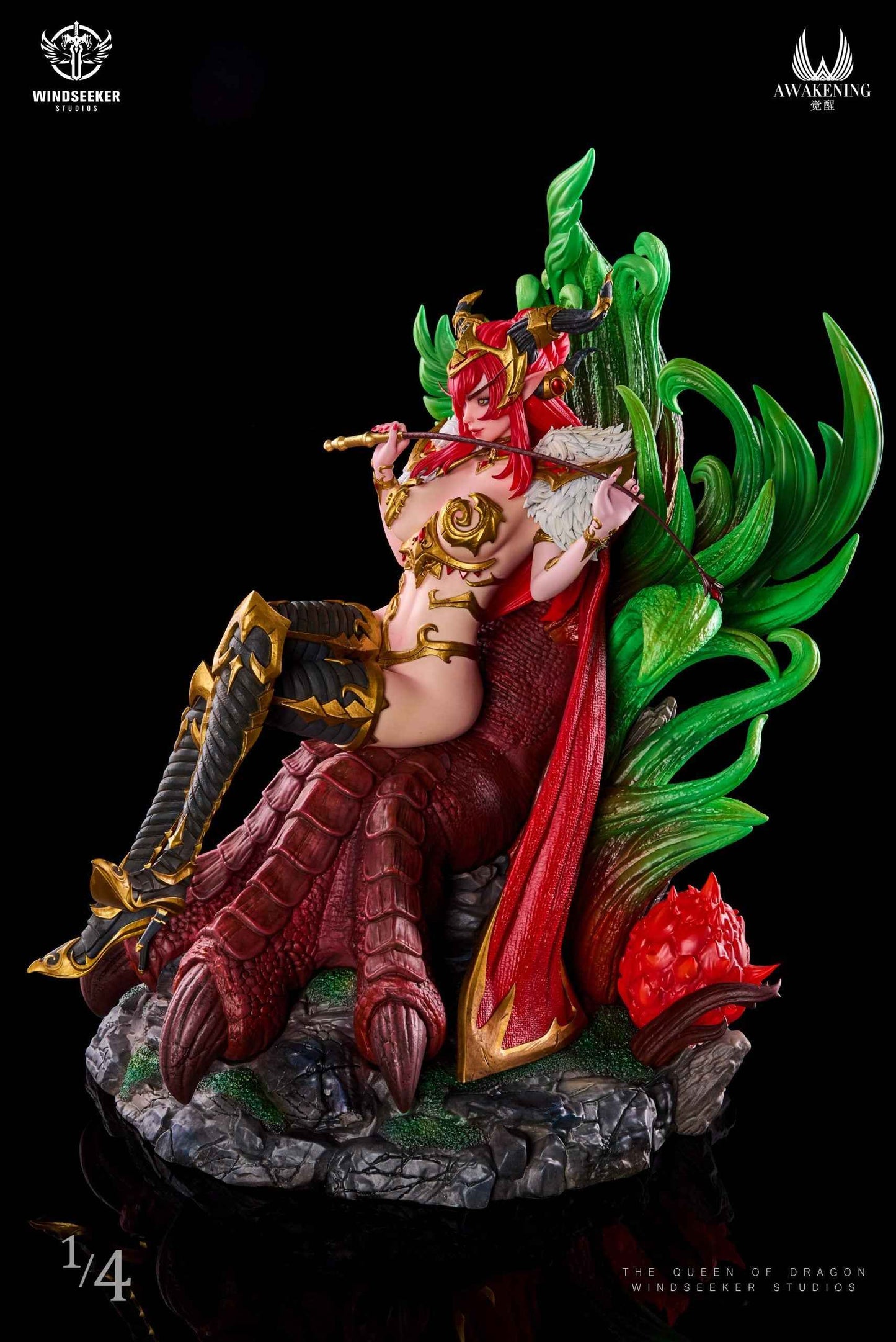 World of Warcraft ~ Windseeker x Awakening Studio ~ Red Dragon Queen Alexstrasza ~ Resin Statue - Santoryu Resins Collectors