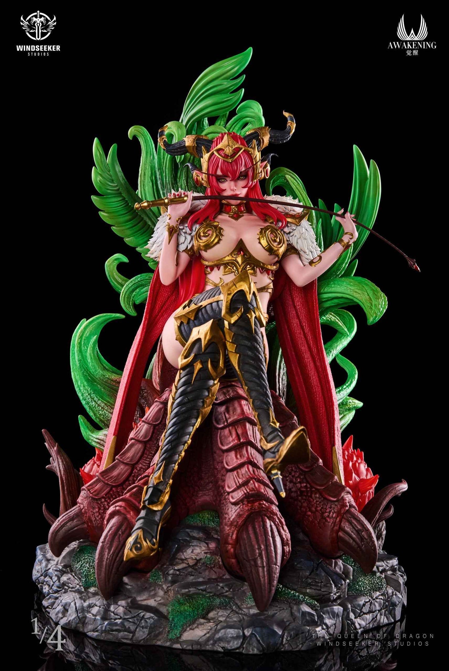 World of Warcraft ~ Windseeker x Awakening Studio ~ Red Dragon Queen Alexstrasza ~ Resin Statue - Santoryu Resins Collectors